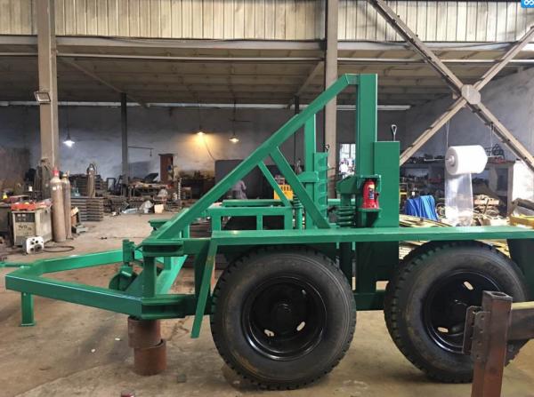 Capacity 12 Ton Cable Drum Trailer With Hand Brake and Air Brake for cable