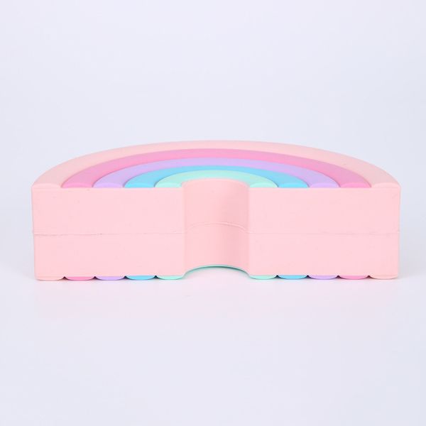 Rainbow Pop Shoulder Purse Fidget Toys Bag Sensory Silicone Rainbow Clouds Backpack For Girls Pencil Pen Case Kids Gifts