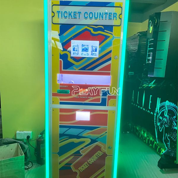 Manufacturer Provides Interactive Automatic 3 Sides Ticket Eater Counter Station Arcade Game Ticket Counter Counting Machine
