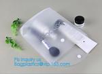 PVC Makeup bag Organiser Black Frosted translucence plastic pvc bag transparent