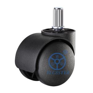 Wholesale 77LBS Capacity Twin Wheel Black Nylon Office Chair Casters With M11x21mm Insert Stem 2'' from china suppliers