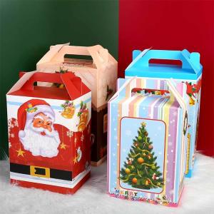 Wholesale Paper custom packaging design Christmas Boxes Candy Cake Box Birthday Party Favor Goodie Gift Bag with Handle from china suppliers