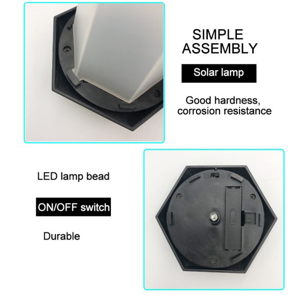 2- Solar Powered Garden Light for Courtyard Dynamic Simulation LED Landscape Lighting