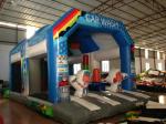 Wide Inflatable Car Wash Themed Jump House Inflatable Children Bounce With Slide