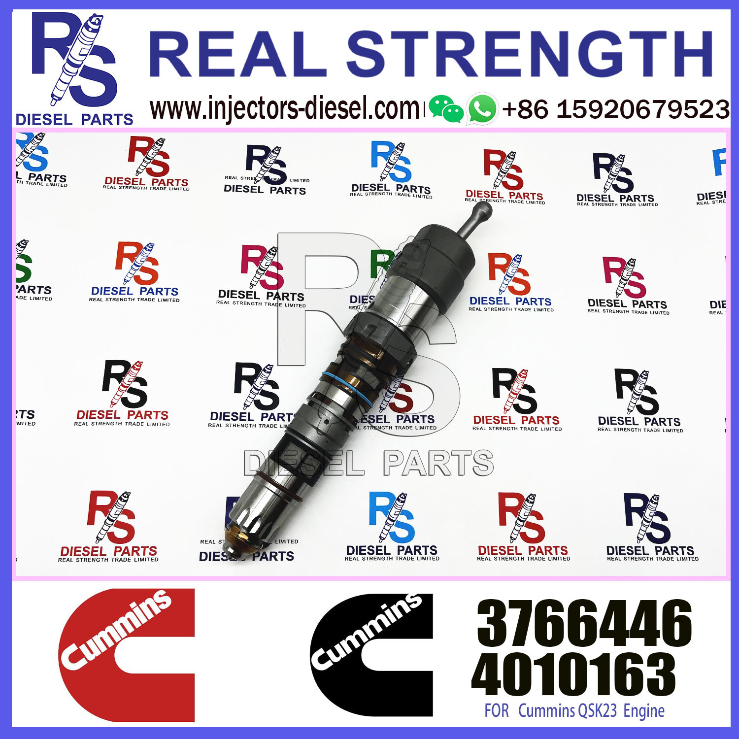4928346 QSK23 Diesel Engine Common Rail Fuel Injector 4087887 4010163 3766446 4326781