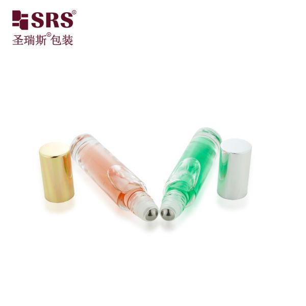 GB1-5ML Transparent Mini Travel Size Thick Bottom Luxury Essential Oil Glass Roll On Bottle Container