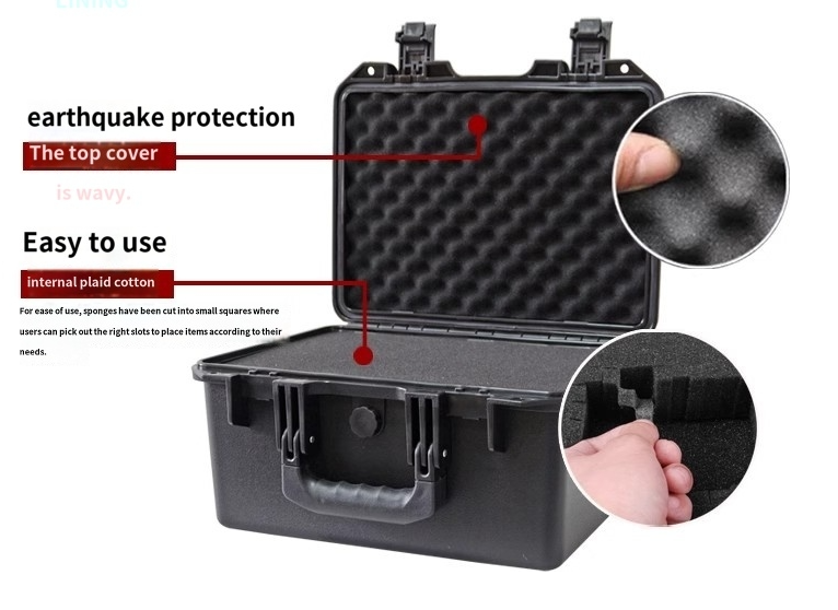 IP67 Waterproof Tool Storage Case 356x277x218mm with Custom Foam