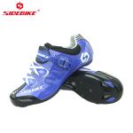 Breathable Road Racing Bicycle Shoes , Blue Road Bike Shoes OEM / ODM Available
