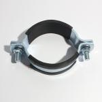 Q235 Gold Electro Galvanized Steel Conduit Clamps TPE Cushioned Pipe Clamp SS316