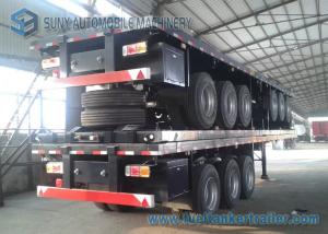 Wholesale Carbon Steel Three Axle 50 Ton Flatbed Semi Trailer 13000*2500*1500mm from china suppliers