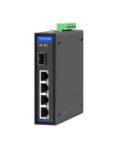 Wholesale 4 Port Industrial Media Converter 4x10/100/1 OOO Base-TX + 1x100/1000 Base-FXSFP from china suppliers