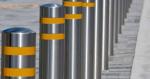 304 Fixed Galvanized Steel Bollards For Outdoor Pavement Protection