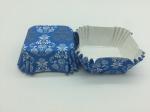 Food Grade Paper Paper Baking Cups Printed Navy Blue Cupcake Wrappers PET Coated