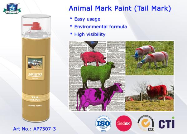 Fast Drying Waterproof Spray Animal Mark Paint for Pig / Sheep / Horse Tail