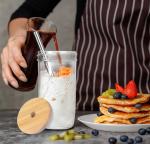 500ml Bubble Tea Cups Reusable Wide Mason Mouth Smoothie Cups Mason Jar Drinking