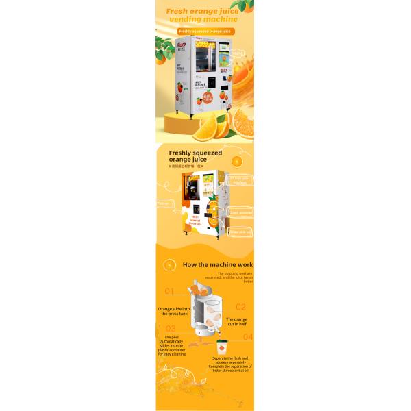 Fresh Orange Juice Vending Machine 100% Natural Squeezed Juice on Demand