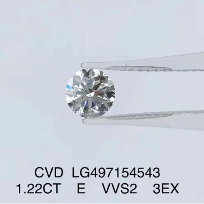 1.22 Ct E Color VVS2 3EX Lab Grown Diamond Jewelry CVD Synthetic Lab Grown