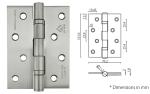 Stainless Steel Kitchen Door Hinges High Frequency Hardened Ball Bearings