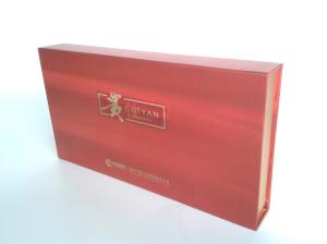 Wholesale Handmade cigar gift packing boxes , Hi quality gradient red silver paper printing color magnet boxes manufacturer from china suppliers