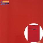 Red Solid Color Pvc Decorative Foil High Glossy For Wrapping Interior Furniture
