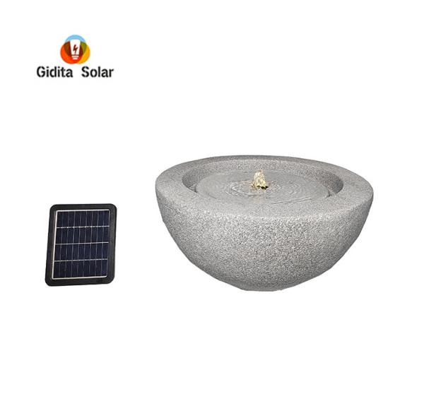 8V/1W Solar Pump Sandstone Bowl Garden Solar Water Fountain Outdoor Decoration