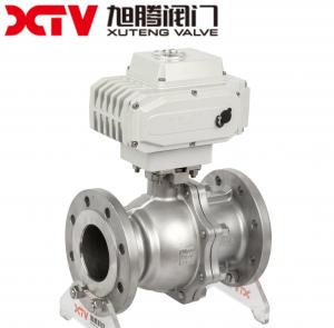 Wholesale Straight Through Type Control Ball Valve with Electric Actuator and Flange Connection from china suppliers