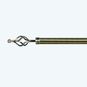 Wholesale KYOK Electroplated Classical Style Expandable Twisted Curtain Finial Curtain Rod Set from china suppliers