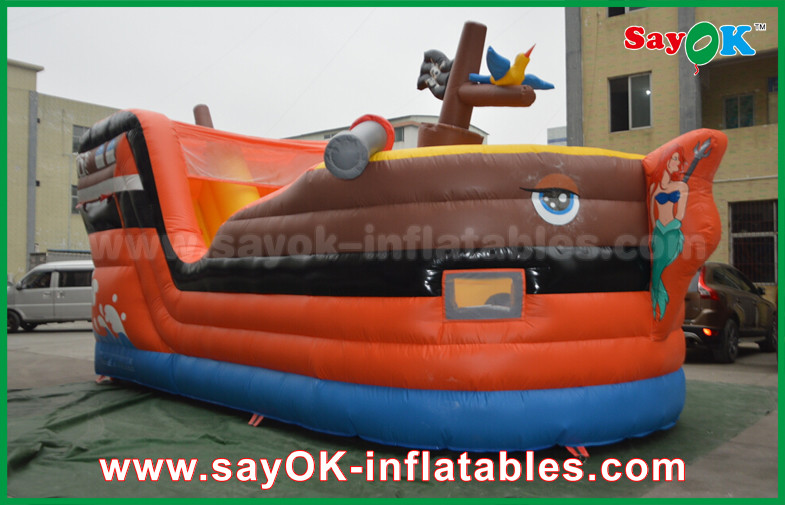 0.55 PVC Pirate Boat Bounce Inflatable Jumping Castle For Kids SGS Certification