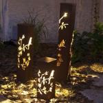 800mm Garden Lights Corten Steel Bollard Lights Rust Colour Corten Lighting