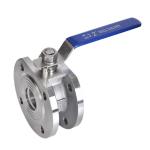 PN1.0-32.0MPa Italian Type 304 Stainless Steel Ultra-Thin Flange Ball Valve for