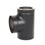Straight Black Chimney Pipe Stainless 304 Material Internal External Installatio