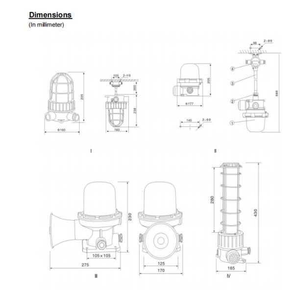 3W 5W 10W Explosion Proof Alarm Light Zone1 Zone 2 Strobe Light Led Signal Light