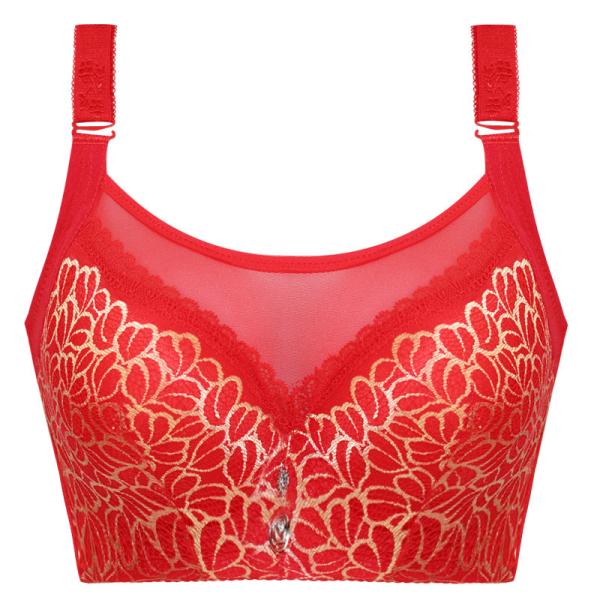 Adjustable Seamless Triangle Bralette , Breathable No Steel Ring Plus Size Triangle Bralette