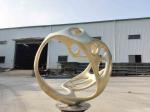 Handmade Abstract Outdoor Bronze Sculpture , Painted Outdoor Lawn Ornament