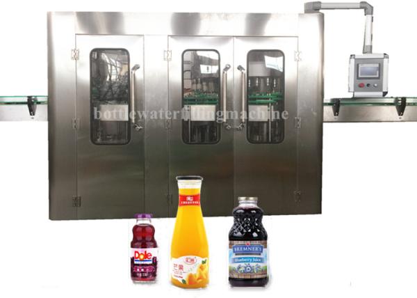 3 In 1 Glass Bottle Filling Machine And Twist Capping Machine Fruit Juice