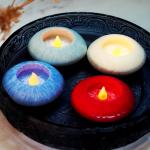 Weddings LED Candle Flicking 3D Flame Real Wax Waterproof Floating Remote