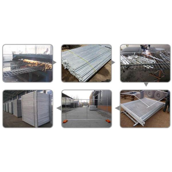 2.1m Moveable Retractable Temporary Construction Fence Panel 32mm Dia Round Tube