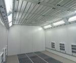 Anti Flame Spray Vehicle Paint Booth With 4kw 5.5KW Centrifugal Fan 3 fold doors