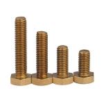 M10 Stainless Steel Brass Hex Head Bolts 6-100mm Length Grade 4.8 For Machine