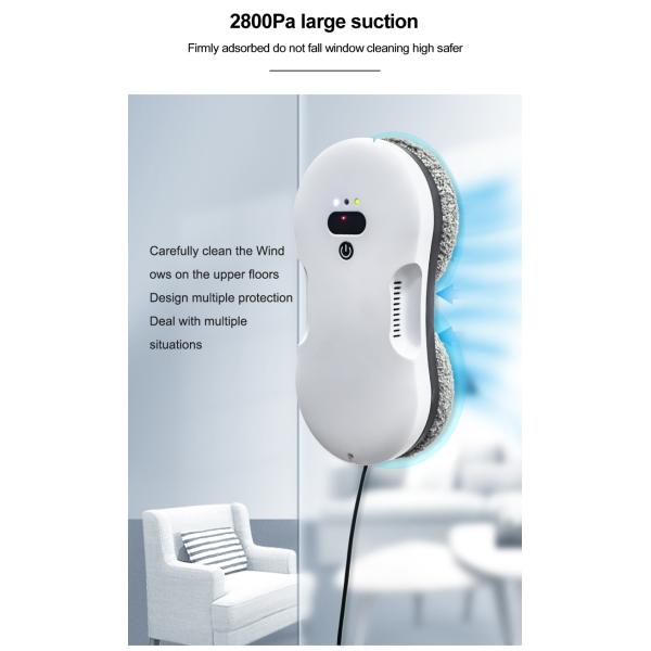 Electric Power US Window Cleaning Rise Vacuum Mops with 500mAn Battery Lithium Battery
