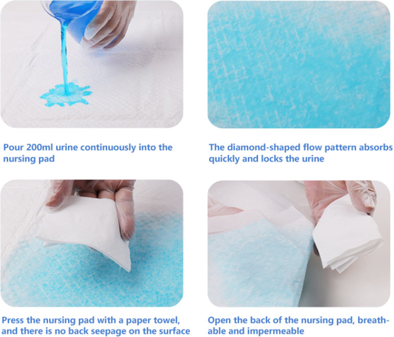 Chemical Free Disposable Adult Diapers Breathable Backsheet 1200m Absorption