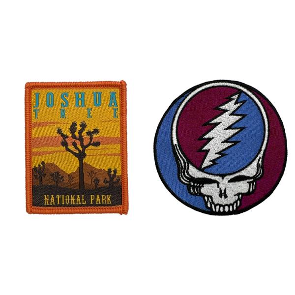 DIY Skull Designer Custom Jackets Woven Patches Iron On Embroidery Patches For Hats