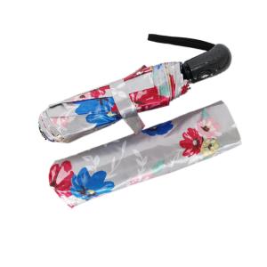 Wholesale Attractive Flower Printing 3 Compact Auto Open And Close Umbrella With Oil Cloth from china suppliers