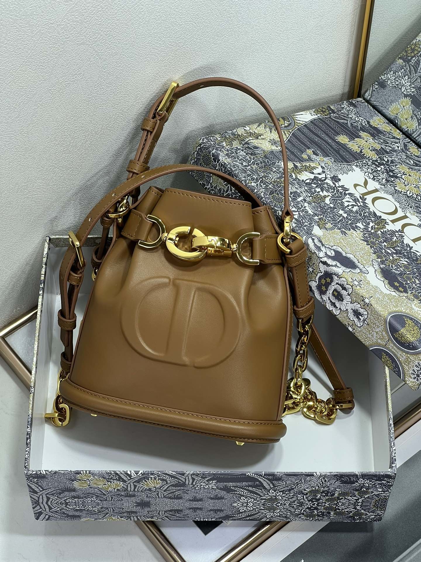 Embossed C'est Dior Bag Gold Saddle CD Christian Dior Sport Bag Calfskin