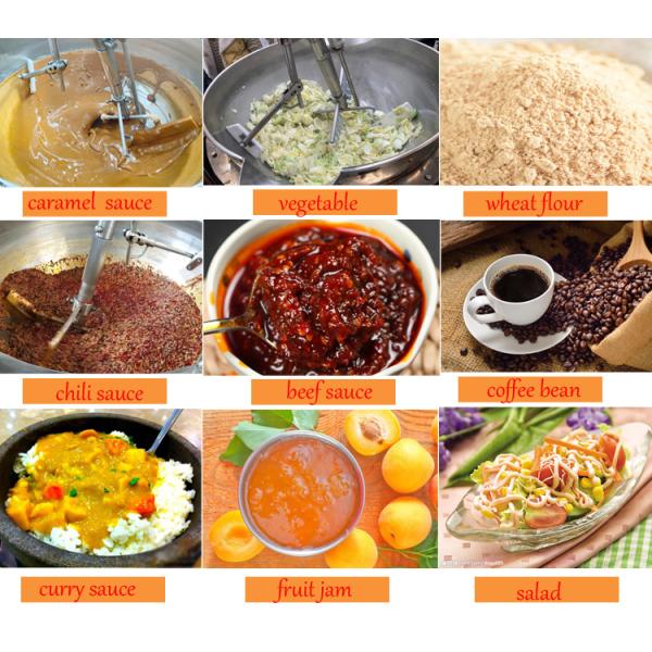 Double Layer Planetary Gas Steam Kettle With Agitator