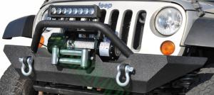 Wholesale 07-15 JK Front Bumper for Jeep Wrangler JK Black Steel Front Grille Guard Bumper For Wrangler JK from china suppliers
