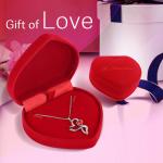 925 Sterling Silver Heart Pendant Necklace 18" In Length Double Endless Love