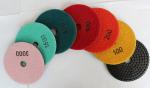 Black 4 Inch 3mm Diamond Wet Pollishing Pad For Polishing Marble Granite