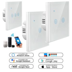 Wholesale CE 2.4GHz Triple Smart Light Switch 3 Gang 100000 Times Mechanical Life from china suppliers
