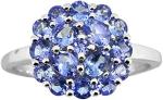 Shop LC Women Platinum Yellow Gold Blue Tanzanite Birthstone Zircon Ring Size 8